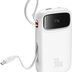 BASEUS QPOW 2 POWERBANK ΤΑΧΕΙΑΣ ΦΟΡΤΙΣΗΣ, ΨΗΦΙΑΚΗ ΟΘΟΝΗ, ΚΑΛΩΔΙΟ TYPE-C, 30W, ΛΕΥΚΟ BASEUS QPOW 2 POWERBANK ΤΑΧΕΙΑΣ ΦΟΡΤΙΣΗΣ, ΨΗΦΙΑΚΗ ΟΘΟΝΗ, ΚΑΛΩΔΙΟ TYPE-C, 30W, ΛΕΥΚΟ
