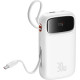 BASEUS QPOW 2 POWERBANK ΤΑΧΕΙΑΣ ΦΟΡΤΙΣΗΣ, ΨΗΦΙΑΚΗ ΟΘΟΝΗ, ΚΑΛΩΔΙΟ TYPE-C, 30W, ΛΕΥΚΟ