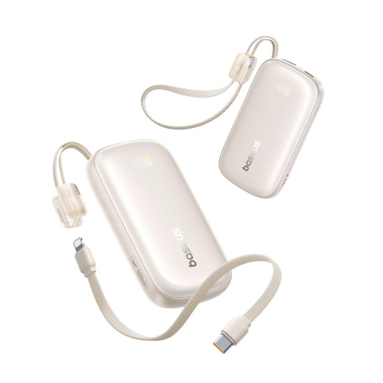 BASEUS ENERFILL FC21 QPOW3 ULTRA, POWERBANK, 10000MAh, ΜΕ  ΚΑΛΩΔΙΟ LIGHTNING, 22.5W, ΜΕ ΨΗΦΙΑΚΗ ΟΘΟΝΗ, ΤΙΤΑΝΙΟ