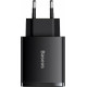 BASEUS COMPACT, ΦΟΡΤΙΣΤΗΣ ΓΡΗΓΟΡΗΣ ΦΟΡΤΙΣΗΣ, 3 ΘΥΡΕΣ, 30W, ΜΑΥΡΟΣ