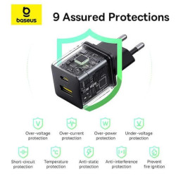 BASEUS PALM ΦΟΡΤΙΣΤΗΣ ΓΡΗΓΟΡΗΣ ΦΟΡΤΙΣΗΣ, 2 ΘΥΡΕΣ, 30W, ΜΑΥΡΟΣ BASEUS PALM ΦΟΡΤΙΣΤΗΣ ΓΡΗΓΟΡΗΣ ΦΟΡΤΙΣΗΣ, 2 ΘΥΡΕΣ, 30W, ΜΑΥΡΟΣ