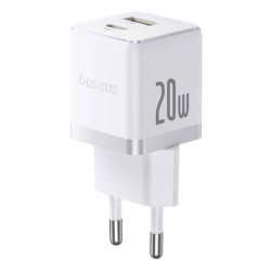 BASEUS PALM, ΦΟΡΤΙΣΤΗΣ ΓΡΗΓΟΡΗΣ ΦΟΡΤΙΣΗΣ, 2 ΘΥΡΕΣ, 20W, ΛΕΥΚΟΣ BASEUS PALM, ΦΟΡΤΙΣΤΗΣ ΓΡΗΓΟΡΗΣ ΦΟΡΤΙΣΗΣ, 2 ΘΥΡΕΣ, 20W, ΛΕΥΚΟΣ
