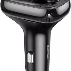 BASEUS T SHAPED S-13, BLUETOOTH FM TRANSMITTER, MP3 PLAYER, ΜΑΥΡΟ