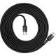 BASEUS CAFULE, ΚΑΛΩΔΙΟ ΦΟΡΤΙΣΗΣ, TYPE-C ΣΕ TYPE-C, 2m, 60W, ΓΚΡΙ, ΜΑΥΡΟ