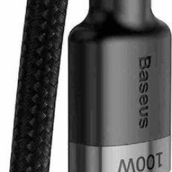 BASEUS CAFULE, ΚΑΛΩΔΙΟ ΓΡΗΓΟΡΗΣ ΦΟΡΤΙΣΗΣ, TYPE-C ΣΕ TYPE-C, 2m, 100W, ΜΑΥΡΟ