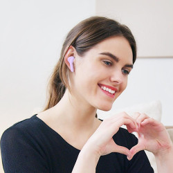 HOCO EW39 BRIGHT ΑΚΟΥΣΤΙΚΑ BLUETOOTH, ΜΩΒ, ENC HOCO EW39 BRIGHT ΑΚΟΥΣΤΙΚΑ BLUETOOTH, ΜΩΒ, ENC