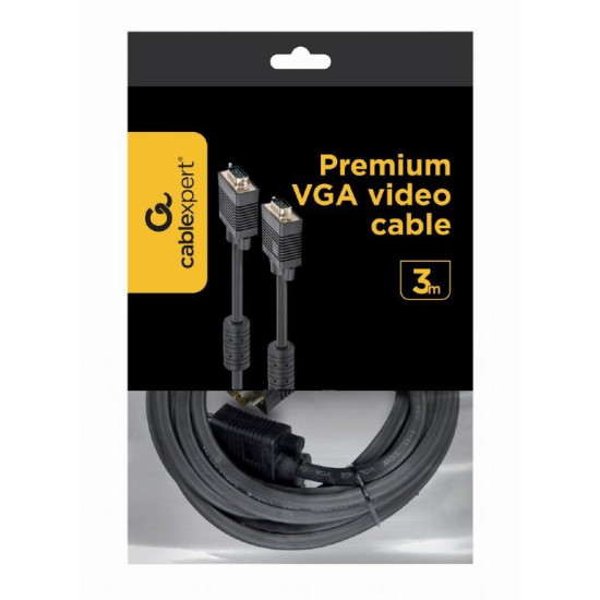 CABLEXPERT ΚΑΛΩΔΙΟ VGA MALE-MALE ΜΕ ΦΙΛΤΡΑ ΦΕΡΡΙΤΗ 3m