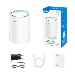 CUDY M1500 AX1500 GIGABIT, WIFI 6, MESH SYSTEM, 1 PACK CUDY M1500 AX1500 GIGABIT, WIFI 6, MESH SYSTEM, 1 PACK