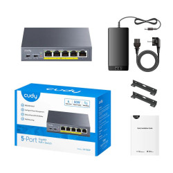 CUDY GS1005PTS1 5-PORT GIGABIT POE+ SWITCH WITH 1 SFP PORT 120W V2.0 CUDY GS1005PTS1 5-PORT GIGABIT POE+ SWITCH WITH 1 SFP PORT 120W V2.0