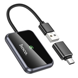 HOCO HU1 WAY ΑΣΥΡΜΑΤΟΣ ΑΝΤΑΠΤΟΡΑΣ CARPLAY, ΓΚΡΙ HOCO HU1 WAY ΑΣΥΡΜΑΤΟΣ ΑΝΤΑΠΤΟΡΑΣ CARPLAY, ΓΚΡΙ