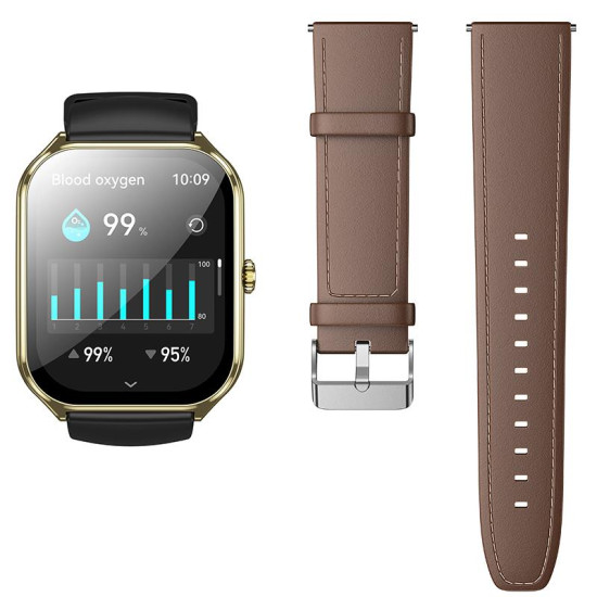 HOCO Y28 AMOLED SMART SPORTS WATCH(ΛΕΙΤΟΥΡΓΙΑ ΚΛΗΣΗΣ), ΧΡΥΣΟ