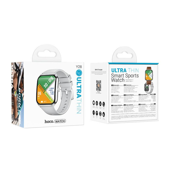 HOCO Y28 AMOLED SMART SPORTS WATCH(ΛΕΙΤΟΥΡΓΙΑ ΚΛΗΣΗΣ), ΑΣΗΜΙ