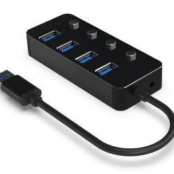 GEMBIRD USB HUB 3.1 ΜΕ ΔΙΑΚΟΠΤΕΣ, 4 PORT, ΜΑΥΡΟ GEMBIRD USB HUB 3.1 ΜΕ ΔΙΑΚΟΠΤΕΣ, 4 PORT, ΜΑΥΡΟ