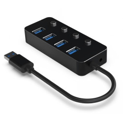 GEMBIRD USB HUB 3.1 ΜΕ ΔΙΑΚΟΠΤΕΣ, 4 PORT, ΜΑΥΡΟ GEMBIRD USB HUB 3.1 ΜΕ ΔΙΑΚΟΠΤΕΣ, 4 PORT, ΜΑΥΡΟ