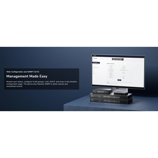 CUDY 8-PORT GIGABIT LIGHT MANAGED SWITCH