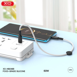 XO NB-Q248B ΚΑΛΩΔΙΟ ΦΟΡΤΙΣΗΣ SALUO SERIES SILICONE PD ΣΕ Type-C, 60W, 25cm, ΛΕΥΚΟ XO NB-Q248B ΚΑΛΩΔΙΟ ΦΟΡΤΙΣΗΣ SALUO SERIES SILICONE PD ΣΕ Type-C, 60W, 25cm, ΛΕΥΚΟ