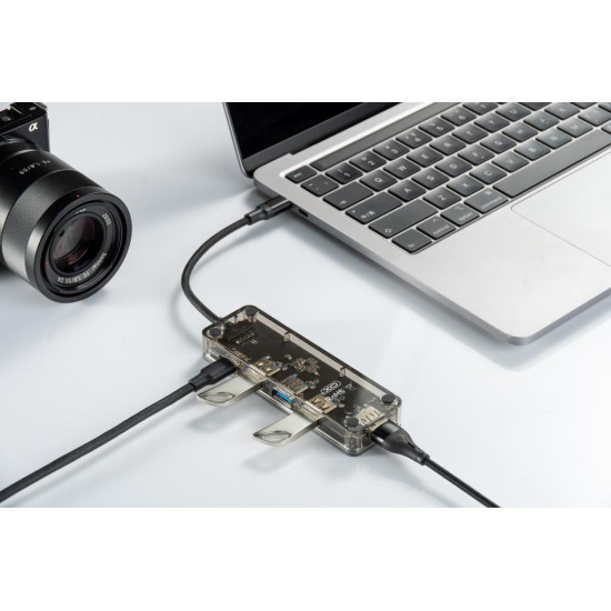 XO HUB015 5 in 1 USB HUB, 4x USB 3.0 + 1x TYPE-C (ΕΞΩΤ. ΤΡΟΦΟΔΟΣΙΑ)