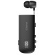 FIRO H16J BUSINESS BLUETOOTH RETRACTABLE EARPHONE ΜΕ ΟΘΟΝΗ, ΜΑΥΡΟ