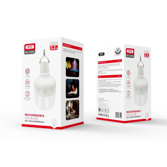 XO YH04 ΚΡΕΜΑΣΤΗ ΛΑΜΠΑ LED, 1200mA
