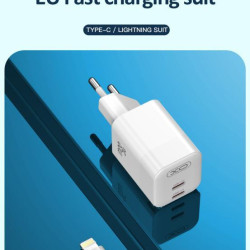 XO CE07 ΦΟΡΤΙΣΤΗΣ 35W GaN, 2 ΘΥΡΕΣ PD, ΛΕΥΚΟ