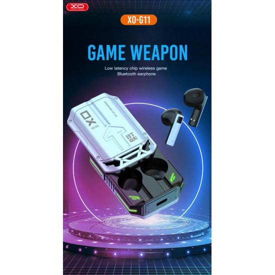 XO G11 ΑΚΟΥΣΤΙΚΑ HANDSFREE SWORD RAIN GAMING TWS, ΜΕΤΑΛΛΙΚΗ ΘΗΚΗ