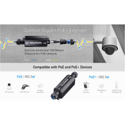 CUDY POE15 GIGABIT POE+ OUTDOOR WATERPROOF EXTENDER, IP67 CUDY POE15 GIGABIT POE+ OUTDOOR WATERPROOF EXTENDER, IP67