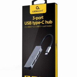 GEMBIRD USB3 HUB, 1USB 3.0, 2XUSB 2.0, CARD READER GEMBIRD USB3 HUB, 1USB 3.0, 2XUSB 2.0, CARD READER