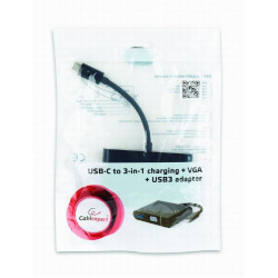 GEMBIRD ΜΕΤΑΤΡΟΠΕΑΣ TYPE C 3 ΣΕ 1, VGA + USB3 + TYPE-C GEMBIRD ΜΕΤΑΤΡΟΠΕΑΣ TYPE C 3 ΣΕ 1, VGA + USB3 + TYPE-C