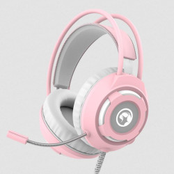 MARVO HG8936 USB2.0 WIRED GAMING HEADSET, ΡΟΖ MARVO HG8936 USB2.0 WIRED GAMING HEADSET, ΡΟΖ