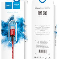 HOCO X14 TIMES SPEED TYPE-C CHARGING CABLE(L=2M) ΚΟΚΚΙΝΟ