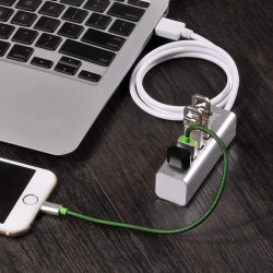 HOCO USB HUB 2.0, 4 PORT, ΚΑΙ ΦΟΡΤΙΣΗ, HB1, ΑΣΗΜΙ
