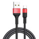 HOCO X26 ΚΑΛΩΔΙΟ TYPE-C ΦΟΡΤΙΣΗΣ & DATA 1m, BLACK - RED