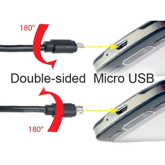 CABLEXPERT ΚΑΛΩΔΙΟ MICRO USB , DOUBLE-SIDED MICRO USB , 1.8m