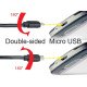 CABLEXPERT ΚΑΛΩΔΙΟ MICRO USB , DOUBLE-SIDED MICRO USB , 1.8m