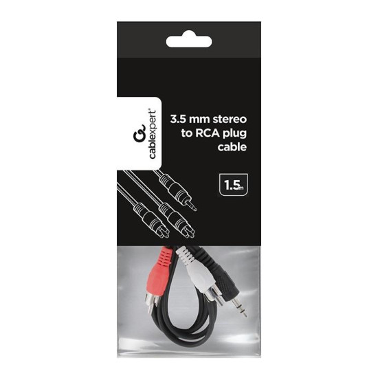 CABLEXPERT ΚΑΛΩΔΙΟ ΗΧΟΥ 3.5mm STEREO TO RCA PLUG CABLE 1.5m