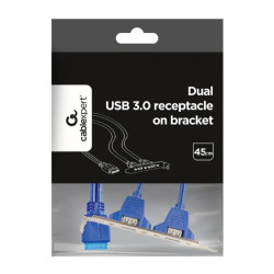 CABLEXPERT DUAL USB 3.0 RECEPTACLE ON BRACKET CABLEXPERT DUAL USB 3.0 RECEPTACLE ON BRACKET