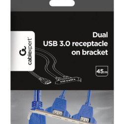 CABLEXPERT DUAL USB 3.0 RECEPTACLE ON BRACKET CABLEXPERT DUAL USB 3.0 RECEPTACLE ON BRACKET