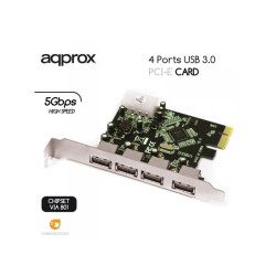 APPROX PCI-E ΚΑΡΤΑ 4-PORTS USB 3.0 APPROX PCI-E ΚΑΡΤΑ 4-PORTS USB 3.0