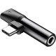 BASEUS L41, ΑΝΤΑΠΤΟΡΑΣ, TYPE-C ΣΕ TYPE-C + 3.5mm ΘΥΛΗΚΟ, ΜΑΥΡΟ BASEUS L41, ΑΝΤΑΠΤΟΡΑΣ, TYPE-C ΣΕ TYPE-C + 3.5mm ΘΥΛΗΚΟ, ΜΑΥΡΟ