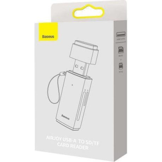 BASEUS LITE SERIES, USB SD TFT CARD READER, ΓΚΡΙ BASEUS LITE SERIES, USB SD TFT CARD READER, ΓΚΡΙ