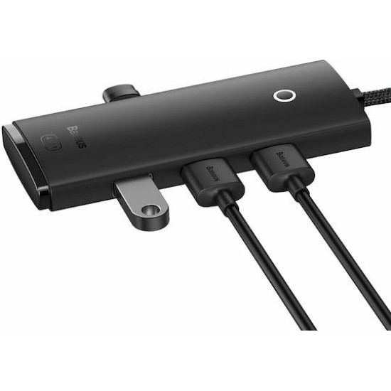BASEUS LITE SERIES, HUB 4 ΘΥΡΕΣ, 0.25m, ΜΑΥΡΟ BASEUS LITE SERIES, HUB 4 ΘΥΡΕΣ, 0.25m, ΜΑΥΡΟ