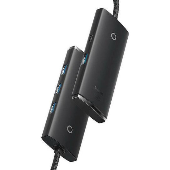 BASEUS LITE SERIES, HUB 4 ΘΥΡΕΣ, 1m, ΜΑΥΡΟ BASEUS LITE SERIES, HUB 4 ΘΥΡΕΣ, 1m, ΜΑΥΡΟ
