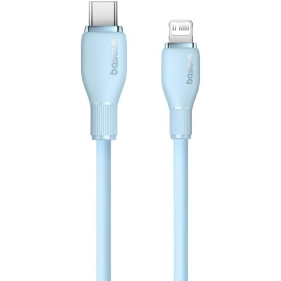 BASEUS PUDDING, ΚΑΛΩΔΙΟ ΦΟΡΤΙΣΗΣ, TYPE-C ΣΕ LIGHTNING, 2m, 20W, ΜΠΛΕ