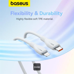 BASEUS PUDDING, ΚΑΛΩΔΙΟ ΦΟΡΤΙΣΗΣ, TYPE-C ΣΕ LIGHTNING, 1.2m, 20W, ΛΕΥΚΟ BASEUS PUDDING, ΚΑΛΩΔΙΟ ΦΟΡΤΙΣΗΣ, TYPE-C ΣΕ LIGHTNING, 1.2m, 20W, ΛΕΥΚΟ
