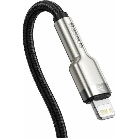 BASEUS CAFULE, ΚΑΛΩΔΙΟ ΦΟΡΤΙΣΗΣ, TYPE-C ΣΕ LIGHTNING, 1m, 20W, ΜΑΥΡΟ