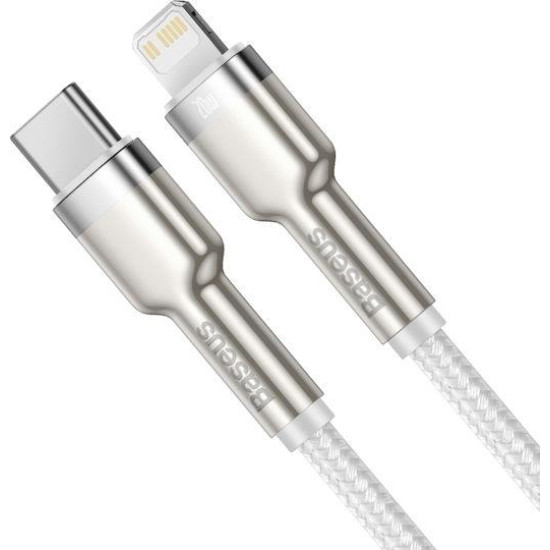 BASEUS CAFULE ΚΑΛΩΔΙΟ ΦΟΡΤΙΣΗΣ, TYPE-C ΣΕ LIGHTNING, 20W, 1M, ΛΕΥΚΟ BASEUS CAFULE ΚΑΛΩΔΙΟ ΦΟΡΤΙΣΗΣ, TYPE-C ΣΕ LIGHTNING, 20W, 1M, ΛΕΥΚΟ