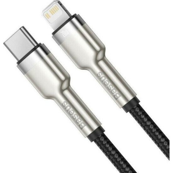 BASEUS CAFULE ΚΑΛΩΔΙΟ ΦΟΡΤΙΣΗΣ, TYPE-C ΣΕ LIGHTNING, 20W, 1M, ΜΑΥΡΟ BASEUS CAFULE ΚΑΛΩΔΙΟ ΦΟΡΤΙΣΗΣ, TYPE-C ΣΕ LIGHTNING, 20W, 1M, ΜΑΥΡΟ