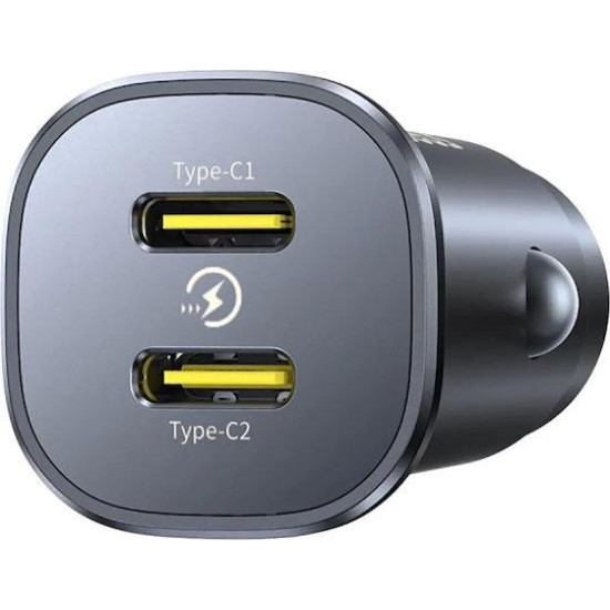BASEUS GOTRIP DP1, ΦΟΡΤΙΣΤΗΣ ΑΥΤΟΚΙΝΗΤΟΥ, 2 ΘΥΡΕΣ, 30W, ΜΑΥΡΟ