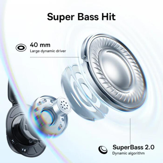 BASEUS BASS BH1 NC LITE, ΑΣΥΡΜΑΤΑ HEADPHONES, WIRELESS NOISE CANCELING, SPACE GRAY BASEUS BASS BH1 NC LITE, ΑΣΥΡΜΑΤΑ HEADPHONES, WIRELESS NOISE CANCELING, SPACE GRAY