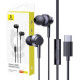 BASEUS ENCOK CZ11, ΕΝΣΥΡΜΑΤΑ ΑΚΟΥΣΤΙΚΑ, SEMI IN EAR, ΜΑΥΡΑ